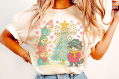 Merry Christmas PNG, Christmas Tree Coquette PNG, Holiday Product Image 1