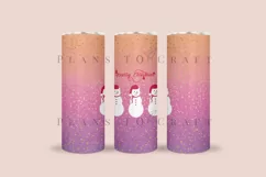 snowman christmas skinny tumbler sublimation wrap with high resolution 300 DPI and transparant background perfect for 20oz and 30oz skinny tumbler