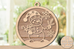 Snowman Christmas SVG Laser Cut Product Image 2