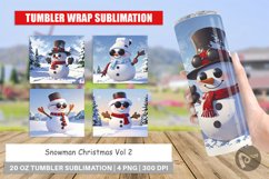 Tumbler Wrap Snowman Christmas Product Image 1