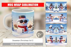 Mug Wrap Design Snowman Christmas Product Image 1
