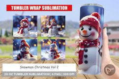 Tumbler Sublimation Snowman Christmas Product Image 1