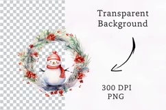 Christmas Snowman clipart, Snowman PNG Product Image 2