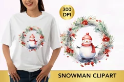 Christmas Snowman clipart, Snowman PNG Product Image 1