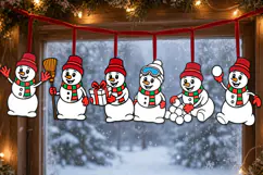 Clip-art images: Cheerful Snowmen Product Image 4