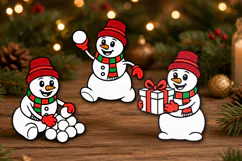 Clip-art images: Cheerful Snowmen Product Image 2