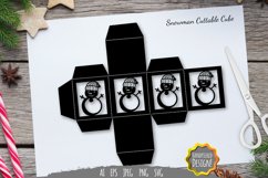 Snowman Cuttable Cube Favor Box SVG Product Image 1