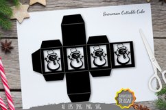 Snowman Cuttable Cube Favor Box SVG Product Image 1