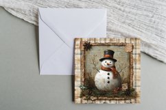 Christmas Snowman Scrapbook Square Paper Junk Journal Product Image 3