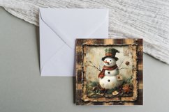 Christmas Snowman Scrapbook Square Paper Junk Journal Product Image 4