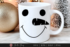 Snowman Face SVG PNG EPS DXF Product Image 1