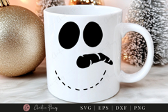 Snowman Face SVG PNG EPS DXF Product Image 1