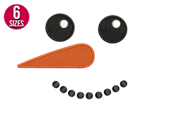 Snowman Face Machine Embroidery Design | Christmas Art Product Image 1