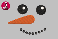 Snowman Face Machine Embroidery Design | Christmas Art Product Image 2