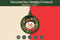 Snowman Face Hanging Ornament Product Image 2