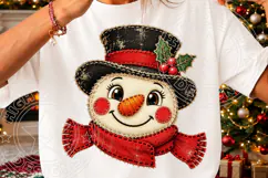 Snowman Face PNG, Primitive Raggedy Sant Product Image 3