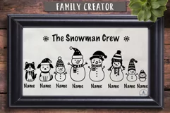 Snowman family svg creator Funny Christmas family crew
