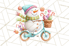 Whimsical Snowman Clipart PNG, Playful Christmas Product Image 3