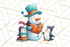 Whimsical Snowman Clipart PNG, Playful Christmas Product Image 4