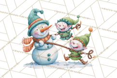 Whimsical Snowman Clipart PNG, Playful Christmas Product Image 2