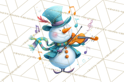 Whimsical Snowman Clipart PNG, Playful Christmas Product Image 3