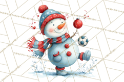 Whimsical Snowman Clipart PNG, Playful Christmas Product Image 5