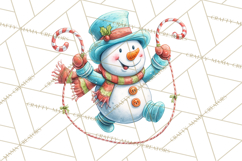 Whimsical Snowman Clipart PNG, Playful Christmas Product Image 3