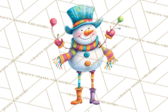 Whimsical Snowman Clipart PNG, Playful Christmas Product Image 5