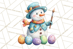 Whimsical Snowman Clipart PNG, Playful Christmas Product Image 2