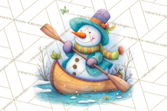 Whimsical Snowman Clipart PNG, Playful Christmas Product Image 3
