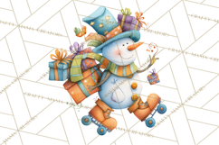 Whimsical Snowman Clipart PNG, Playful Christmas Product Image 4