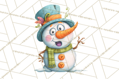 Whimsical Snowman Clipart PNG, Playful Christmas Product Image 5