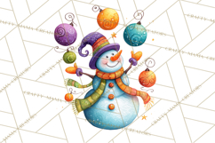 Whimsical Snowman Clipart PNG, Playful Christmas Product Image 2