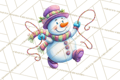 Whimsical Snowman Clipart PNG, Playful Christmas Product Image 3