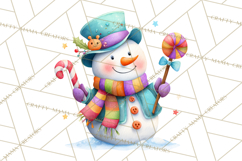 Whimsical Snowman Clipart PNG, Playful Christmas Product Image 5