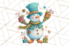 Whimsical Snowman Clipart PNG, Playful Christmas Product Image 2