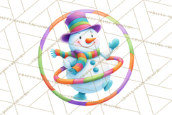 Whimsical Snowman Clipart PNG, Playful Christmas Product Image 3