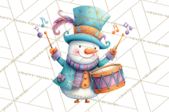 Whimsical Snowman Clipart PNG, Playful Christmas Product Image 4