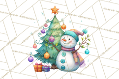 Whimsical Snowman Clipart PNG, Playful Christmas Product Image 4