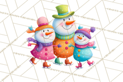 Whimsical Snowman Clipart PNG, Playful Christmas Product Image 5