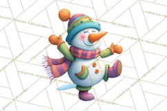 Whimsical Snowman Clipart PNG, Playful Christmas Product Image 3