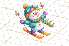 Whimsical Snowman Clipart PNG, Playful Christmas Product Image 4