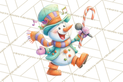 Whimsical Snowman Clipart PNG, Playful Christmas Product Image 5