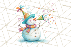 Whimsical Snowman Clipart PNG, Playful Christmas Product Image 4