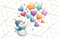 Whimsical Snowman Clipart PNG, Playful Christmas Product Image 5