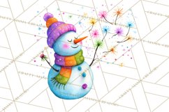 Whimsical Snowman Clipart PNG, Playful Christmas Product Image 2