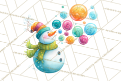 Whimsical Snowman Clipart PNG, Playful Christmas Product Image 3