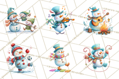 Whimsical Snowman Clipart PNG, Playful Christmas Product Image 3