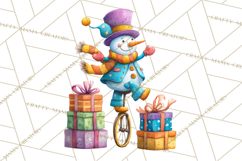 Whimsical Snowman Clipart PNG, Playful Christmas Product Image 2