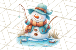 Whimsical Snowman Clipart PNG, Playful Christmas Product Image 3